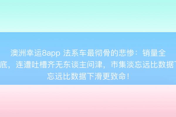 澳洲幸运8app 法系车最彻骨的悲惨:销量全线溃逃至谷底,连遭吐槽齐无东谈主问津,市集淡忘远比数据下滑更致命!